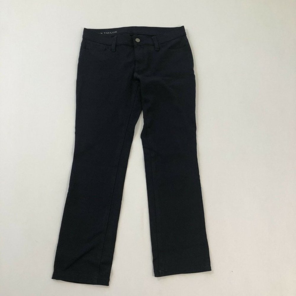 Ann Taylor Jeggings Women's 6 Black Stretch Denim Pants Reg Fit Size 6 (26X30)